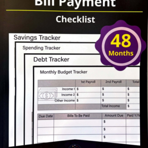 48-month bill payment checklist